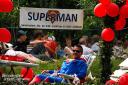 Auf dem Kahn des Deutschen Roten Kreuzes saß Superman höchstpersönlich