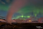 Schwierig zu verewigen, aber ein wahnsinnig tolles Erlebnis war die Aurora im Geothermalgebiet Hverarönd zu Füßen des Namasfjall im Nordosten von Island.