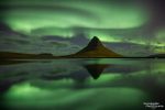 The lagoon at Kirkjufell is one of our favorite places in Iceland to watch the aurora dance at night.