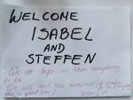 When we arrived we were greeted by a WELCOME message :-)